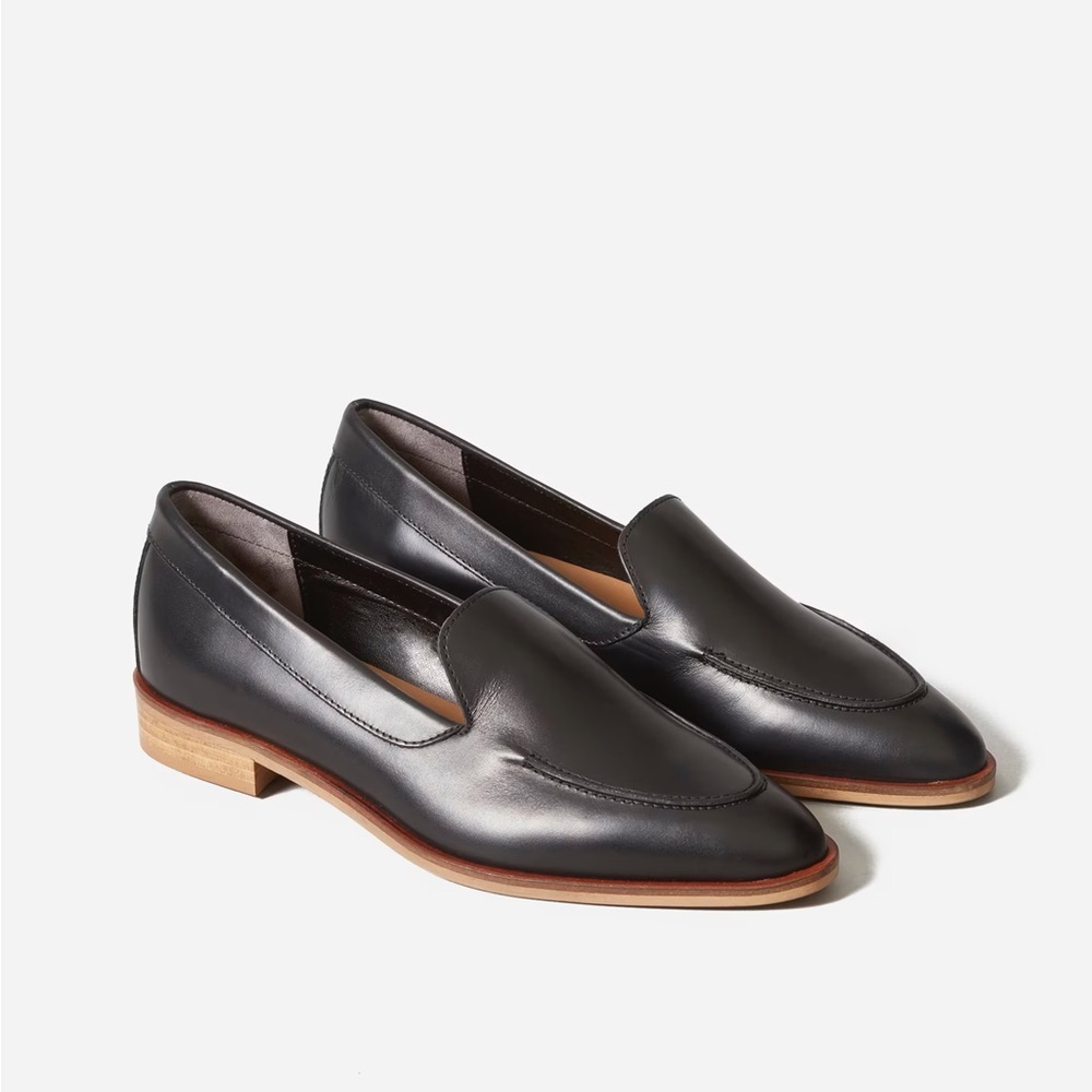NEW Everlane Modern Leather Loafer - Black, Size 9.5, fits like a 9